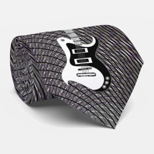 Black & White Electric Guitar-Coolan modern och tr Slips