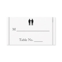 Black White Elegance Groom Bröllop Place Cards