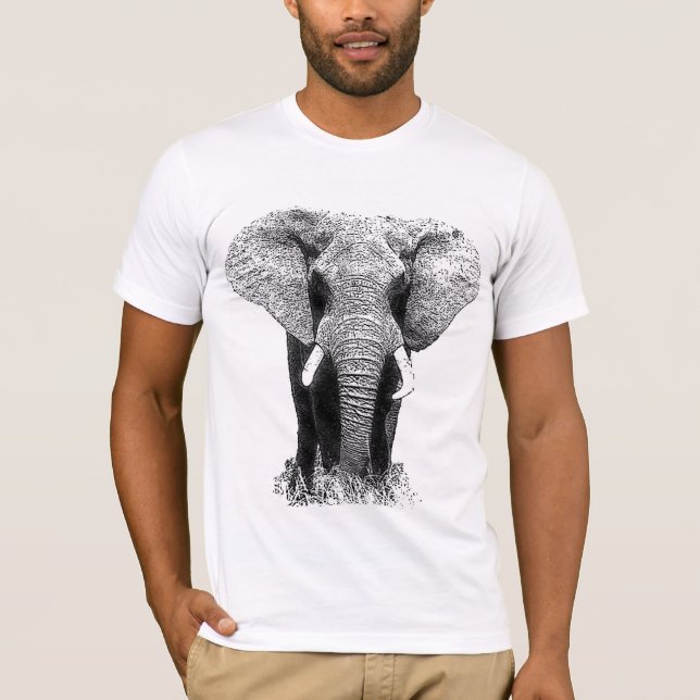 Black & White Elephant T-shirt (Framsida)