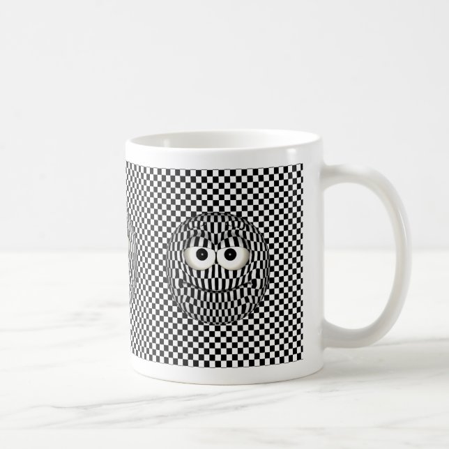Black White Emoticon Kaffemugg (Höger)