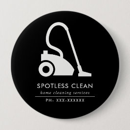 BLACK WHITE ENKEL VACUUM CLEANER STÄDNING TJÄNST KNAPP