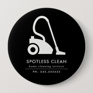 BLACK WHITE ENKEL VACUUM CLEANER STÄDNING TJÄNST KNAPP