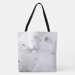 Black & White Fairy Vingar och Tutu Large Tygkasse