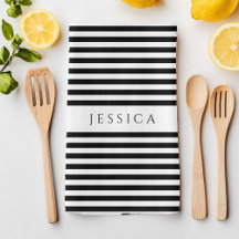 Black & White Farmhouse Stripe Mönster