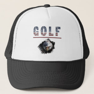 *~* Black White Flagga USA Patriotic American GOLF Keps