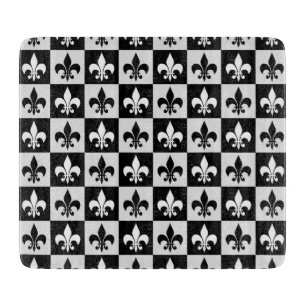 Black White Fleur-De-Lis Mönster