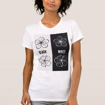 Black & White Floral Contrast Art | Minimalist
