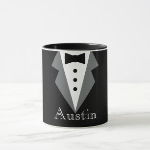 Black White Formal Tuxedo-Personlig Mugg
