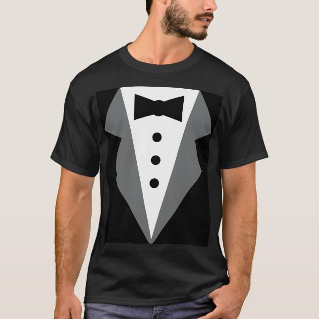 Black White Forme Tuxedo T Shirt (Framsida)