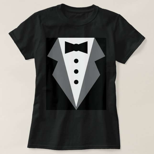 Black White Forme Tuxedo T Shirt (Design framsida)