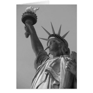 Black & White Frihetsgudinnan New York City Hälsningskort