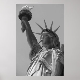 Black & White Frihetsgudinnan New York City Poster
