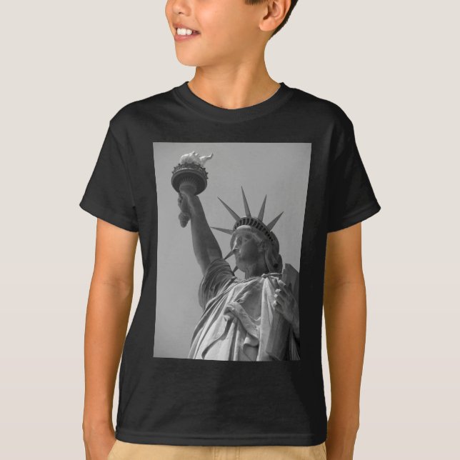 Black & White Frihetsgudinnan New York City T-shirt (Framsida)
