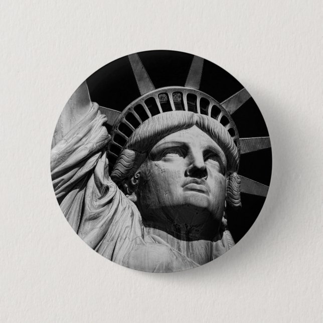 Black White-Frihetsgudinnan New York Knapp (Framsida)