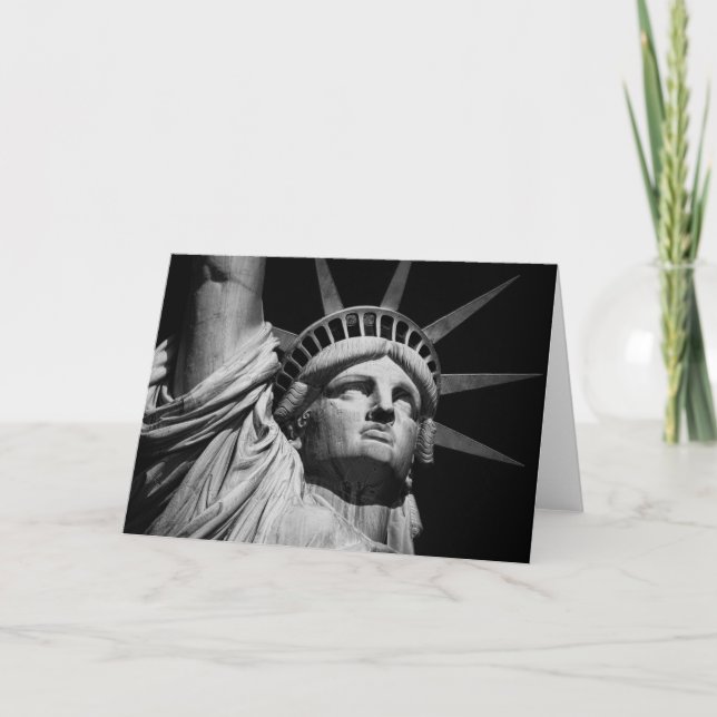 Black White-Frihetsgudinnan New York Kort (Framsida)