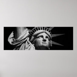 Black & White-Frihetsgudinnan New York Poster