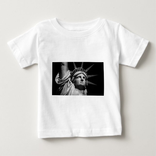 Black White-Frihetsgudinnan New York T Shirt (Framsida)