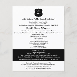 Black & White Fundraiser Flygblad