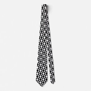 Black White Geometric Rhombus Diamond Slips