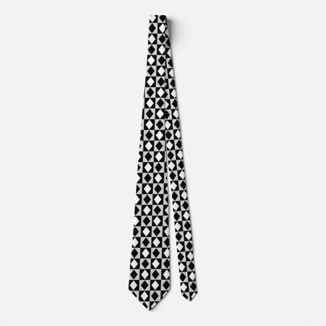 Black White Geometric Rhombus Diamond Slips (Framsida)