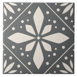 Black White Geometric Symmetrical Mönster DIY Kakelplatta