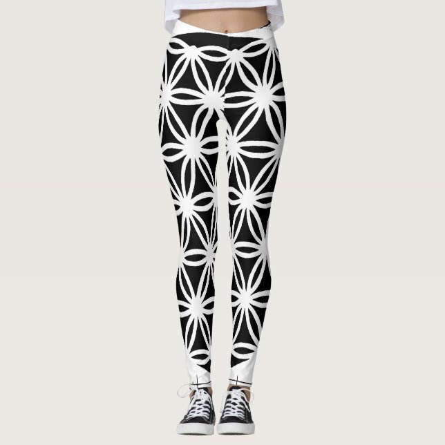 Black & White Geometry Leggings (Framsida)