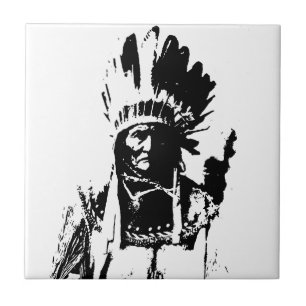 Black & White Geronimo Kakelplatta