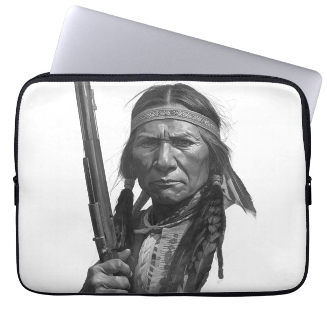 Black & White Geronimo Laptop Fodral (Framsidan)