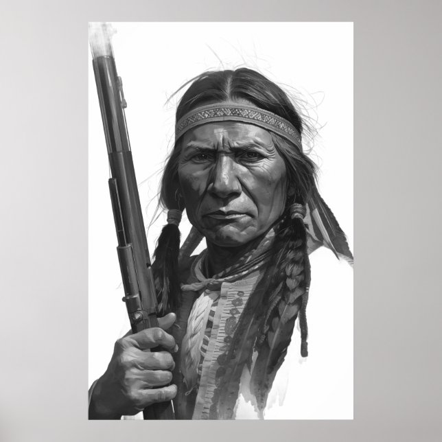 Black & White Geronimo Poster (Framsidan)