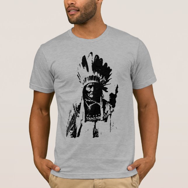 Black & White Geronimo  T Shirt (Framsida)