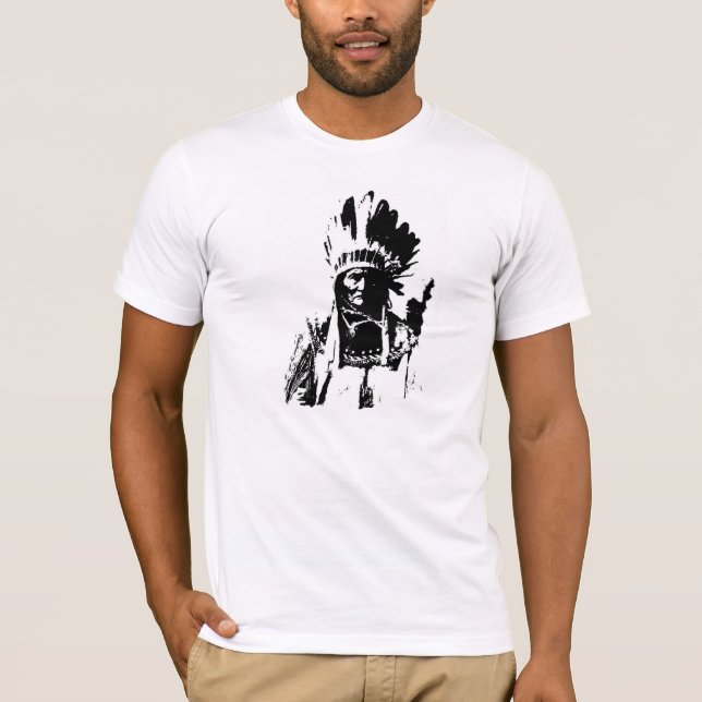 Black & White Geronimo Tee Shirt (Framsida)
