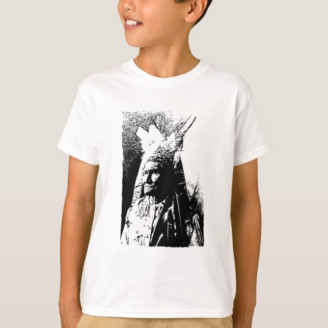 Black & White Geronimo Tee Shirt (Framsida)