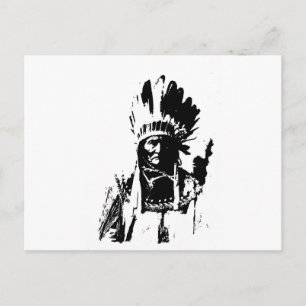Black & White Geronimo Vykort