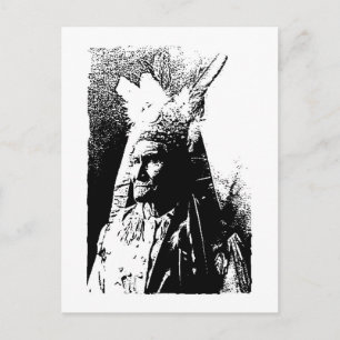 Black & White Geronimo Vykort