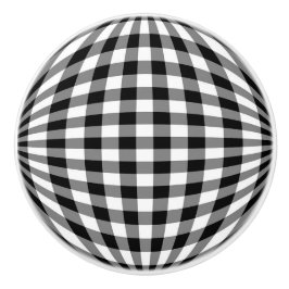 Black & White Gingham Knopp