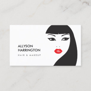 BLACK & WHITE GIRL - BEAUTY MODE STIL nr 4 Visitkort