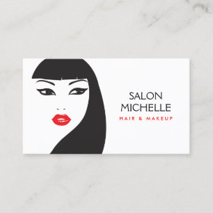 BLACK & WHITE GIRL - BEAUTY MODE STIL nr 5 Visitkort
