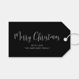 Black White God jul Helgdag Presentetikett