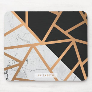 Black & White Golden Marble Mosaic Musmatta