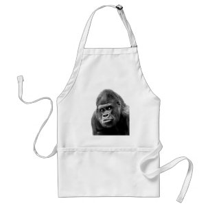Black White Gorilla Förkläde