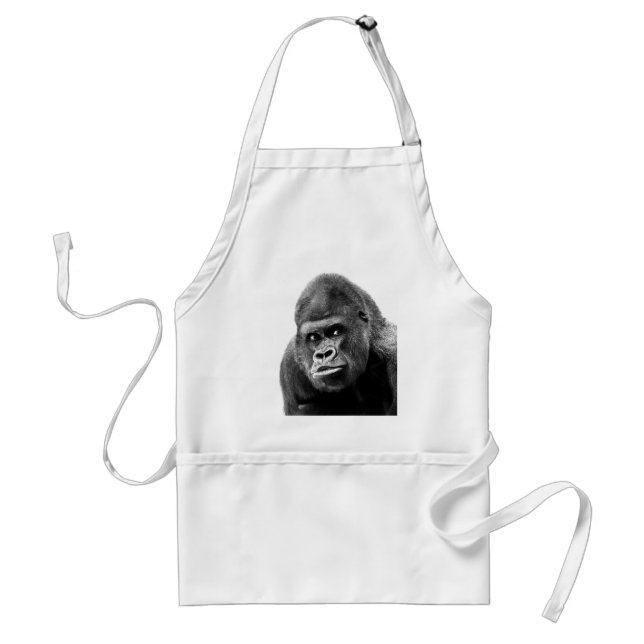 Black White Gorilla Förkläde (Framsidan)