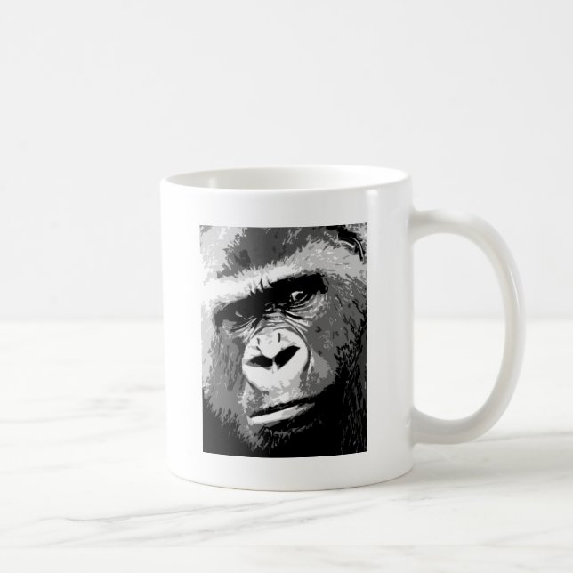 Black & White Gorilla Kaffemugg (Höger)