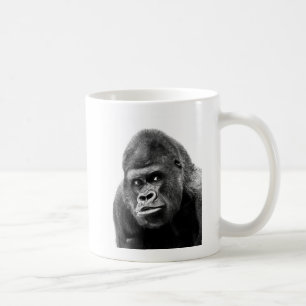 Black White Gorilla Kaffemugg