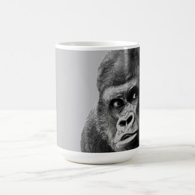 Black White Gorilla Kaffemugg (Center)
