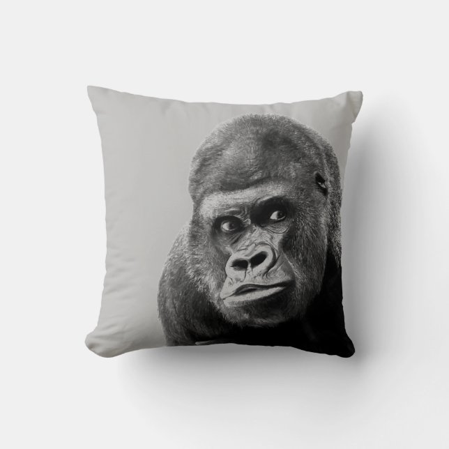 Black White Gorilla Kudde (Framsida)