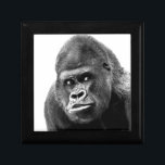 Black White Gorilla Minnesask<br><div class="desc">Digital Computer Animal Art - College Pop Art - Vild Animal Computer Bilder</div>