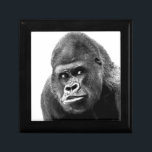 Black White Gorilla Minnesask<br><div class="desc">Digital Computer Animal Art - College Pop Art - Vild Animal Computer Bilder</div>