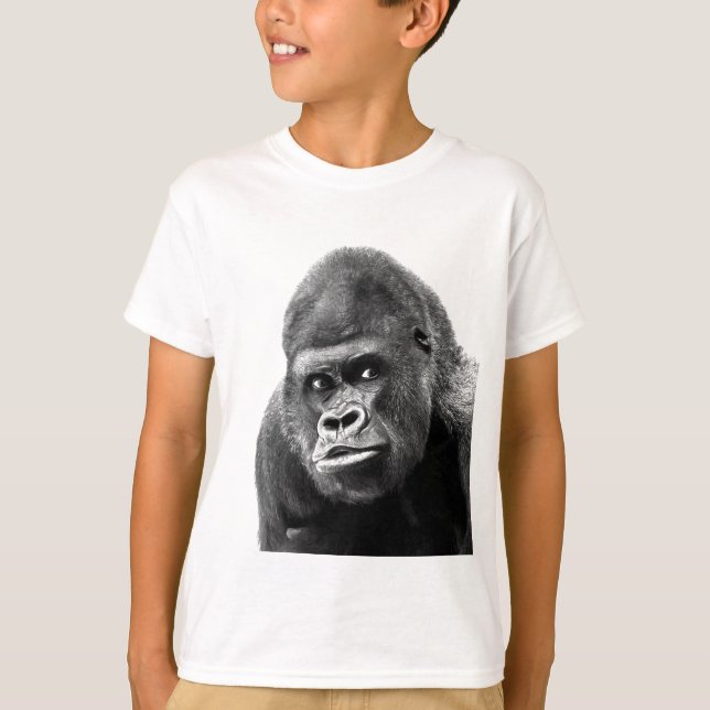 Black White Gorilla T-shirt (Framsida)