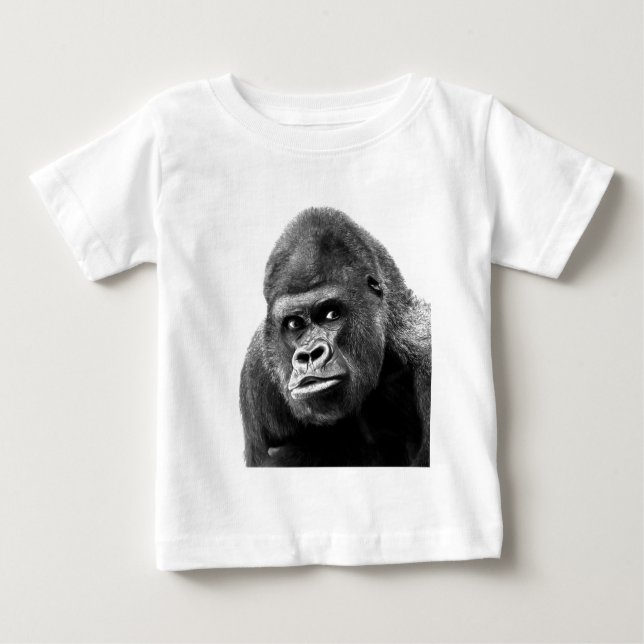 Black White Gorilla T-shirt (Framsida)