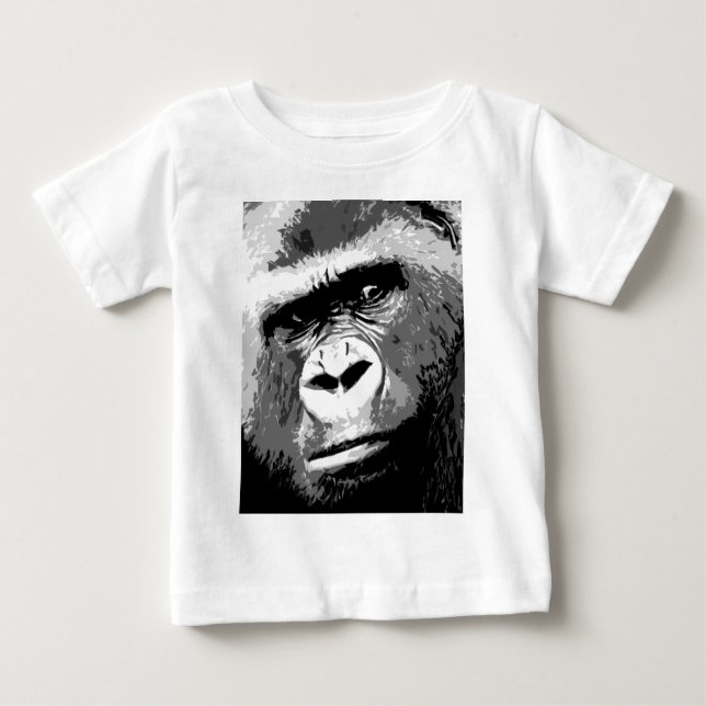 Black & White Gorilla Tee Shirt (Framsida)